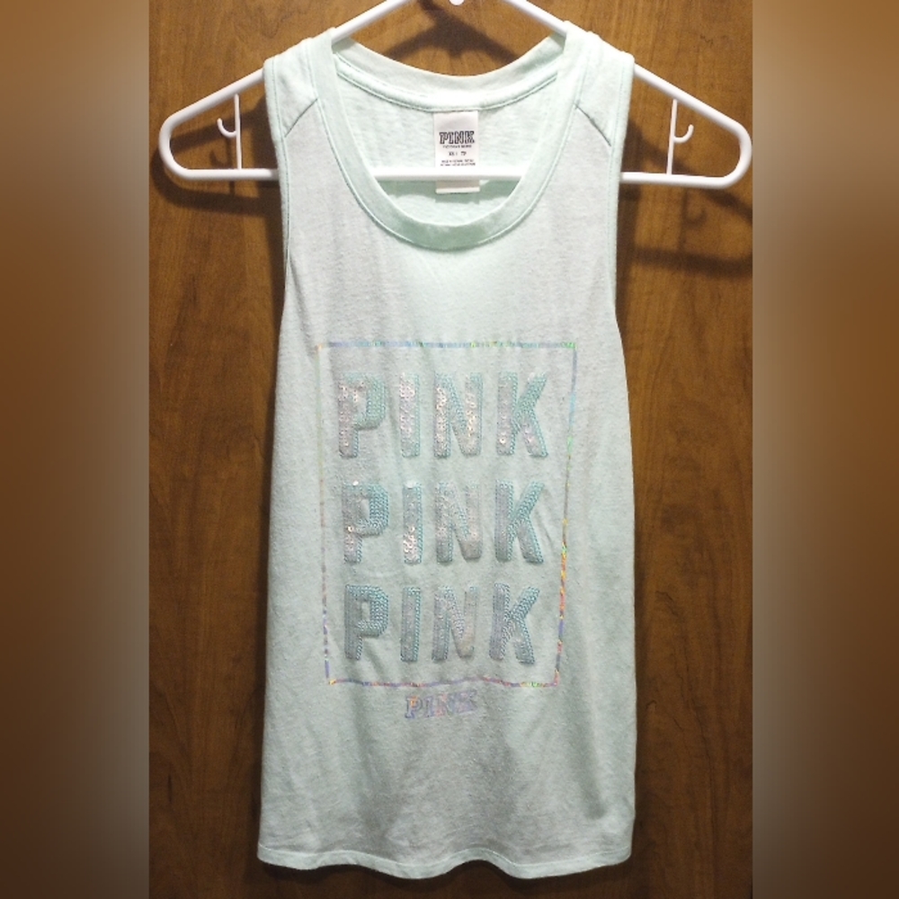 VS PINK sequinned sleeveless top